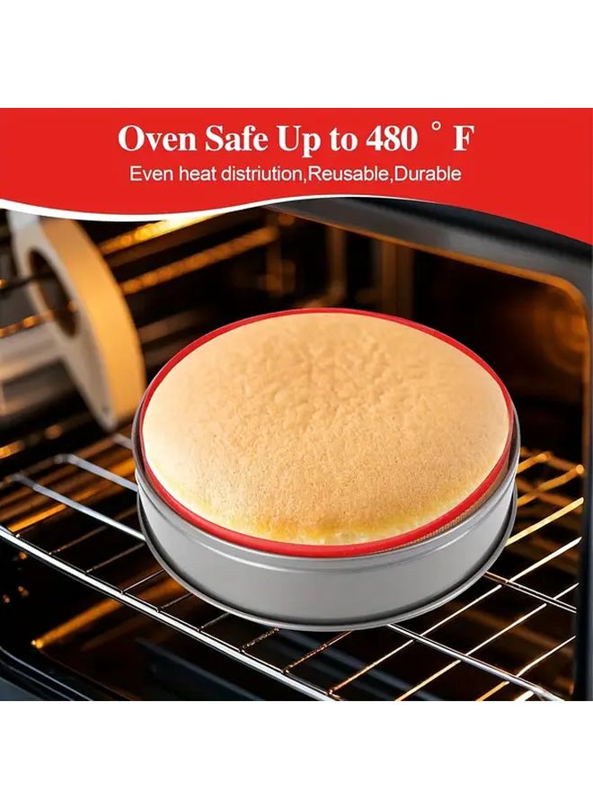 Gray 2 Piece Silicone Baking Mat Set for 9 Inch Springform Pan Non Stick Easy Clean - Image 5